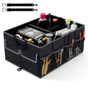 13-Gallon Car Trunk Organizer – 3 Compartments, 6 Pockets