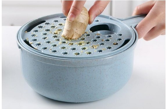 8-in-1 Vegetable Mandoline Slicer with Peeler & Strainer - Image 3