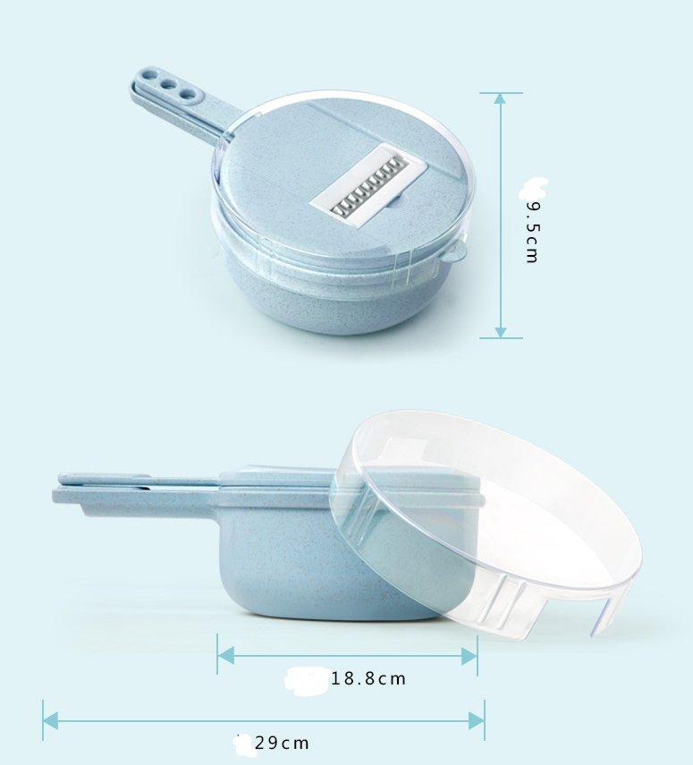 8-in-1 Vegetable Mandoline Slicer with Peeler & Strainer - Image 8
